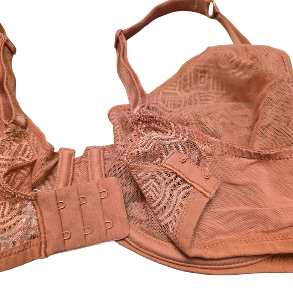 Chantelle Lace Underwire Bra - Blush Pink 38D - Picture 7 of 10